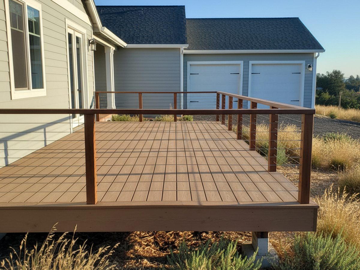 Custom Deck Design completed by Charis Deck Solutions in Irvine, CA