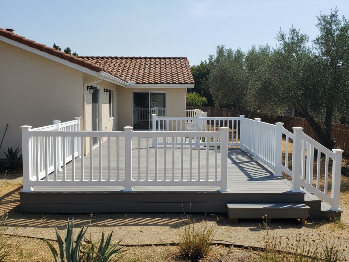 Charis Deck Solutions crew at work on a home in Anaheim, CA